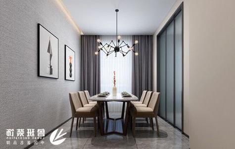 外滩一号餐居室126平米现代简约风格格装修效果图-威尼斯真人官方装饰王鹏波主笔设计